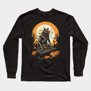 Beastly Werewolf Tee Scary Halloween Gift Long Sleeve T-Shirt